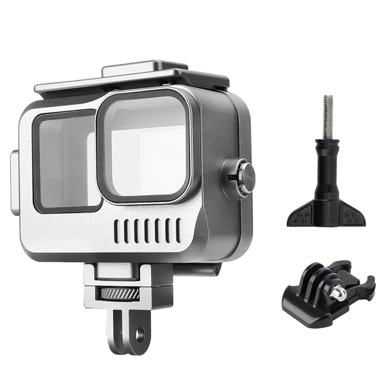 Waterproof Housings Cage For Gopro Hero 9 10 11 Aluminum Alloy Case 40M IPX8 Underwater Imported 9H Tempered Glass Easy Install