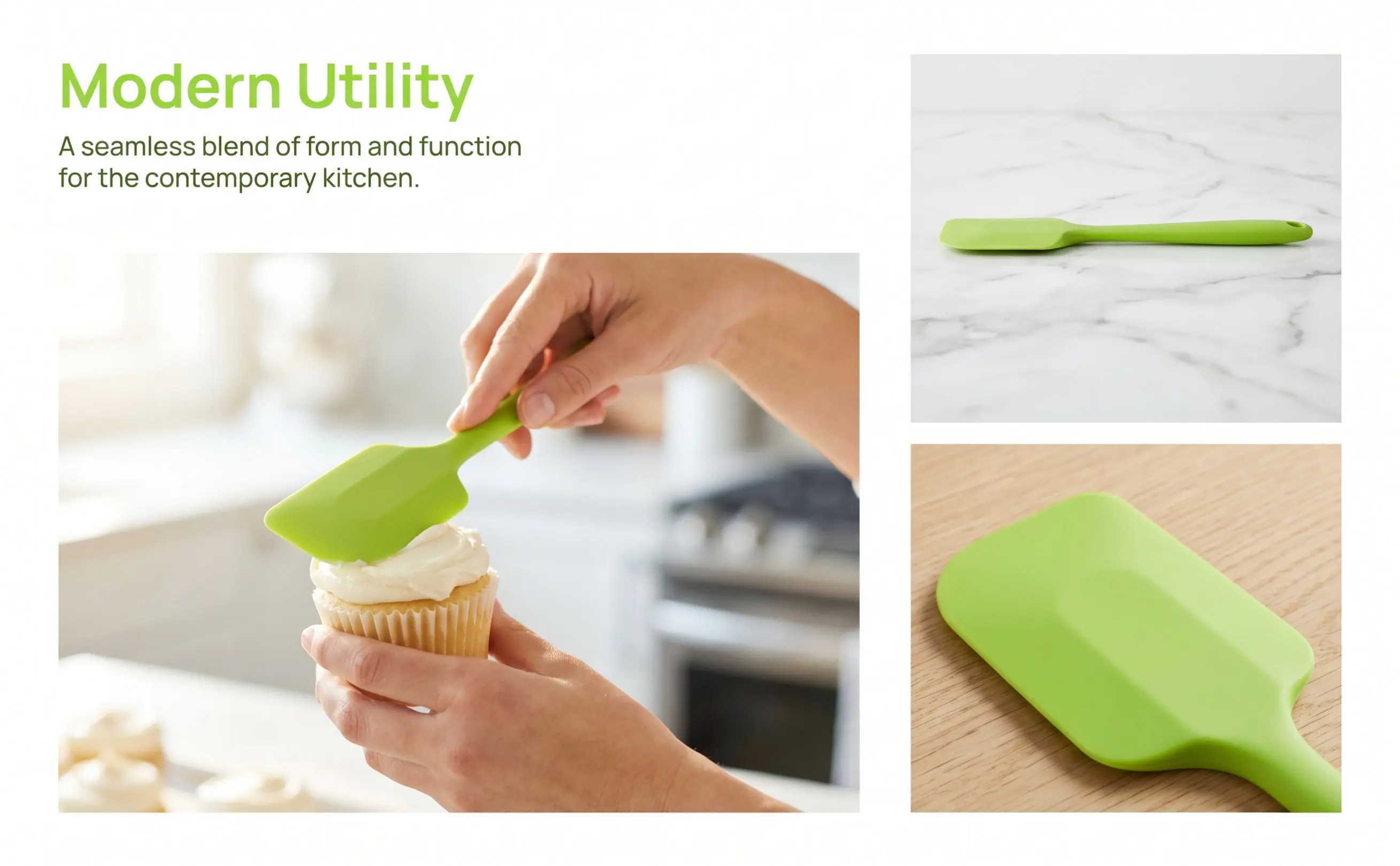 Silicone Scraper Tool Dishwasher Safe Seamless Baking Spatula for Cake Frosting Butter Jam Cheese Spreading Jar Scraping Kitchen