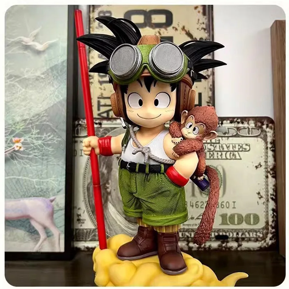 Figura Coleccionable de Son Goku de Dragon Ball de Bandai, Modelo con Luz, Kakarot, Decoración Magnética con Onda Kamehameha, Muñeco de Anime
