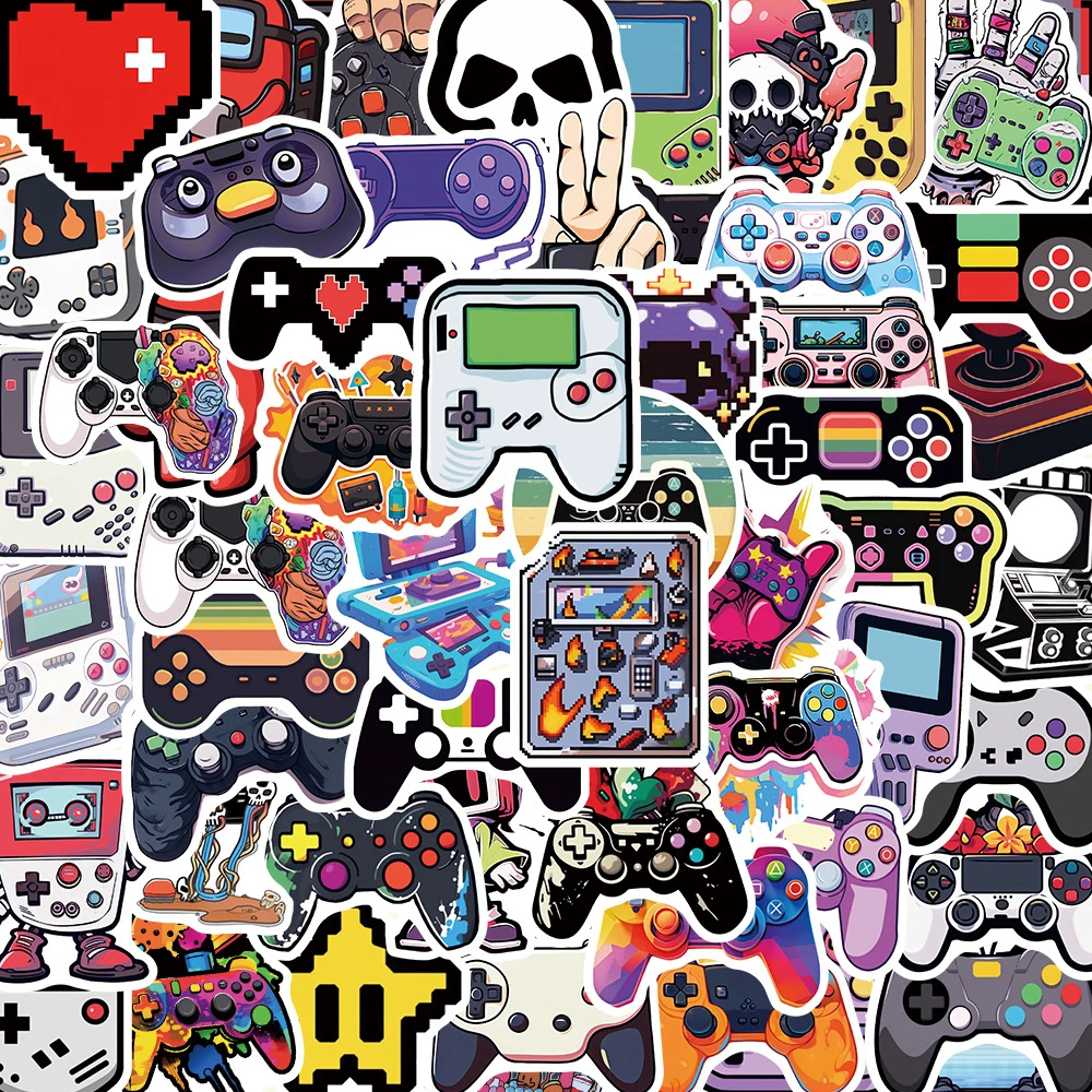 10/30/50pcs Cool Vintage Video Game Cartoon Stickers Decal Laptop Luggage Motorcycle Car Phone Skateboard Waterproof Sticker Toy