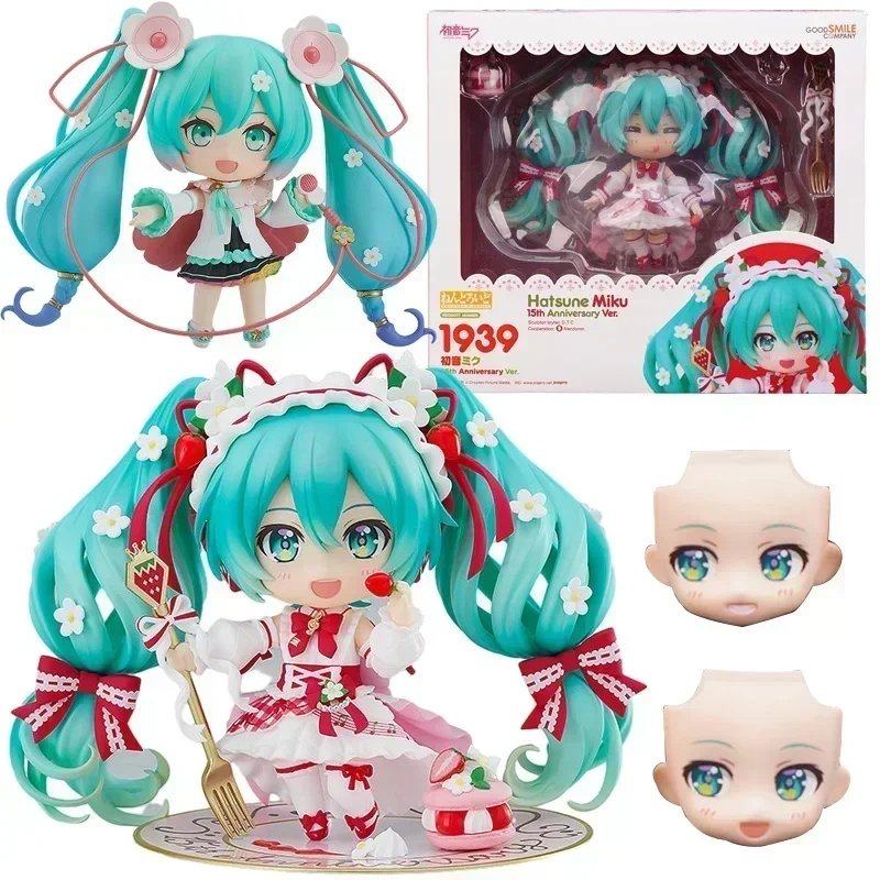 

Hot-new #1939 Hatsune Miku Anime Figure 15th Anniversary Strawberry Miku Action Figure #1940 PVC Collection Model Doll Toys Gift