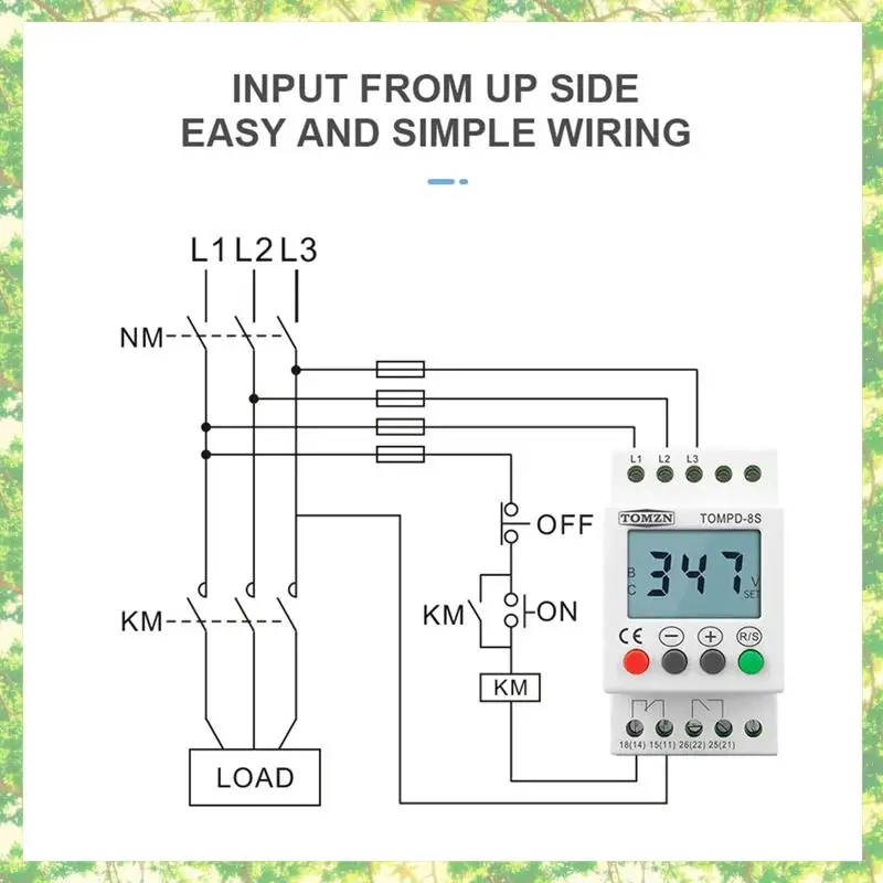 Smart-TOMZN حامي الجهد 3 المرحلة تسلسل حامي تحت مرحل حماية حامي الجهد الزائد