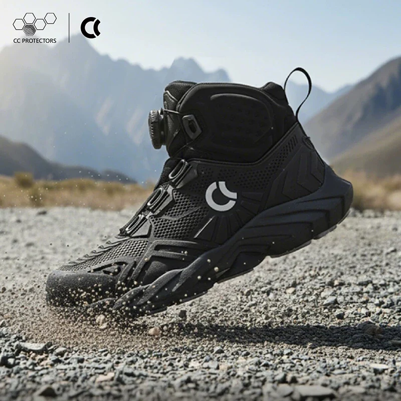 CC Motorcycle Boots Waterproof Non-slip Motorbike Rider Shoes Men Wear-resistant Protection Motocross Casual Shoes Tactics Boots