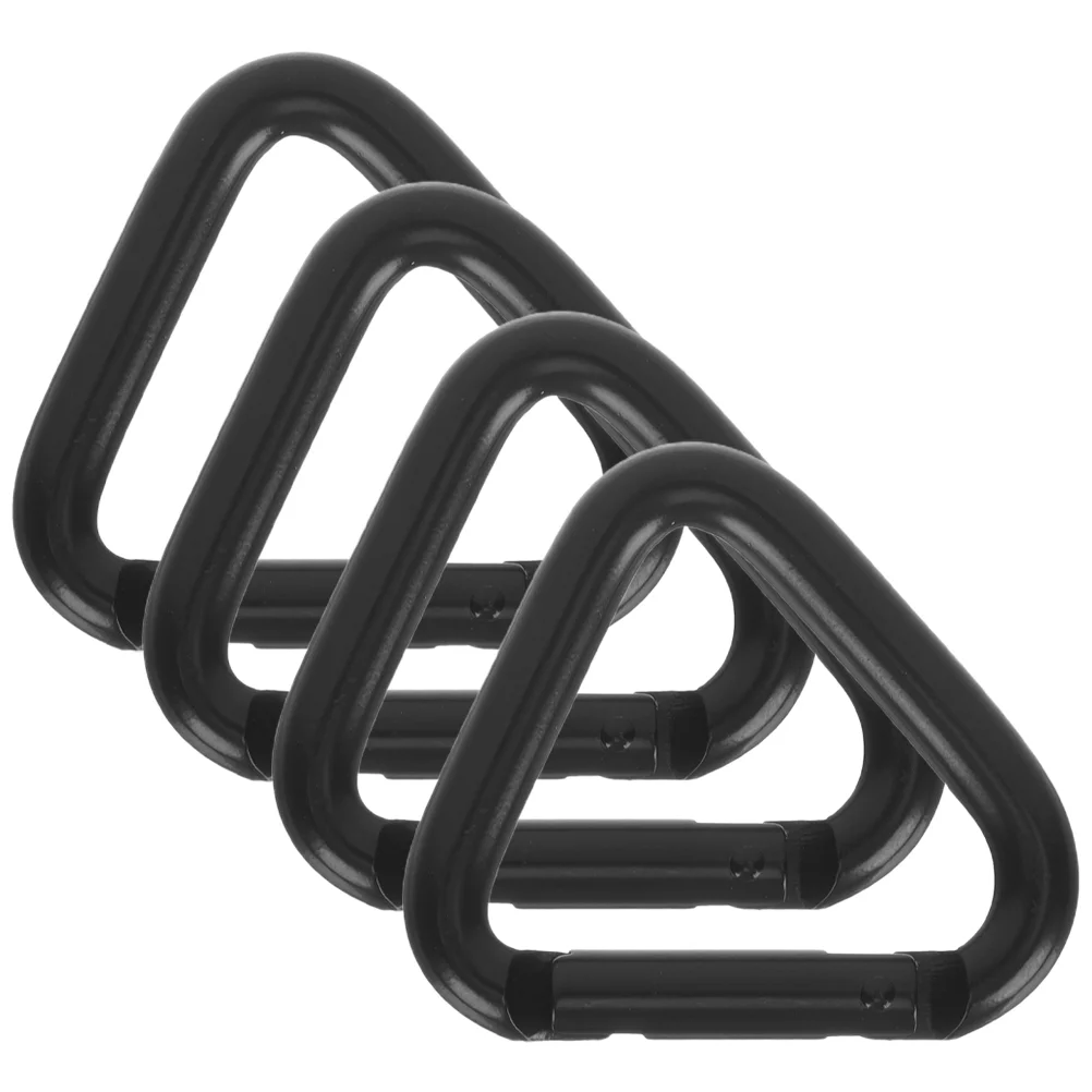 

4 Pcs Carabiner Triangle Climbing Buckles Heavy Duty Big Hook Large Clip up Small Carabiners