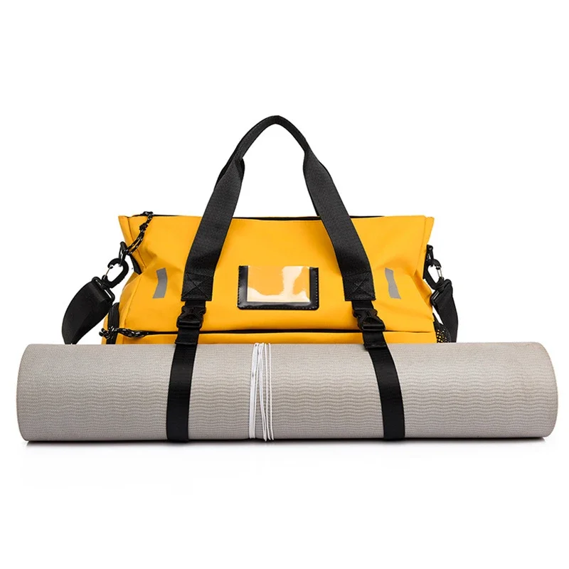 Sporttasche für Damen, Sporttasche, trocken und nass, Badetaschen, große wasserdichte Nylon-Yogamatten-Tasche mit Schuhfach, leichte Wochenend-Reisetasche