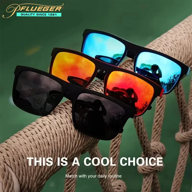 نظارات شمسية مستقطبة لصيد الأسماك وركوب الدراجات من Pflueger، نظارات شمسية رياضية بتصميم مضاد للضباب للأنشطة الخارجية