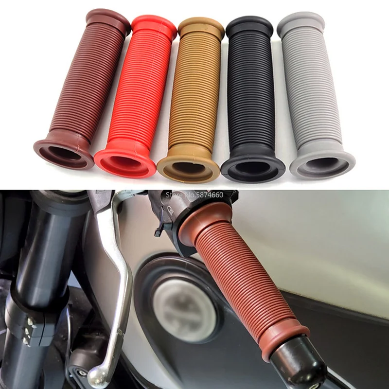 

retro classic motorbike grips handle bar vintage scooter accessories for harley yamaha motorcycle handlebar cafe racer moto grip