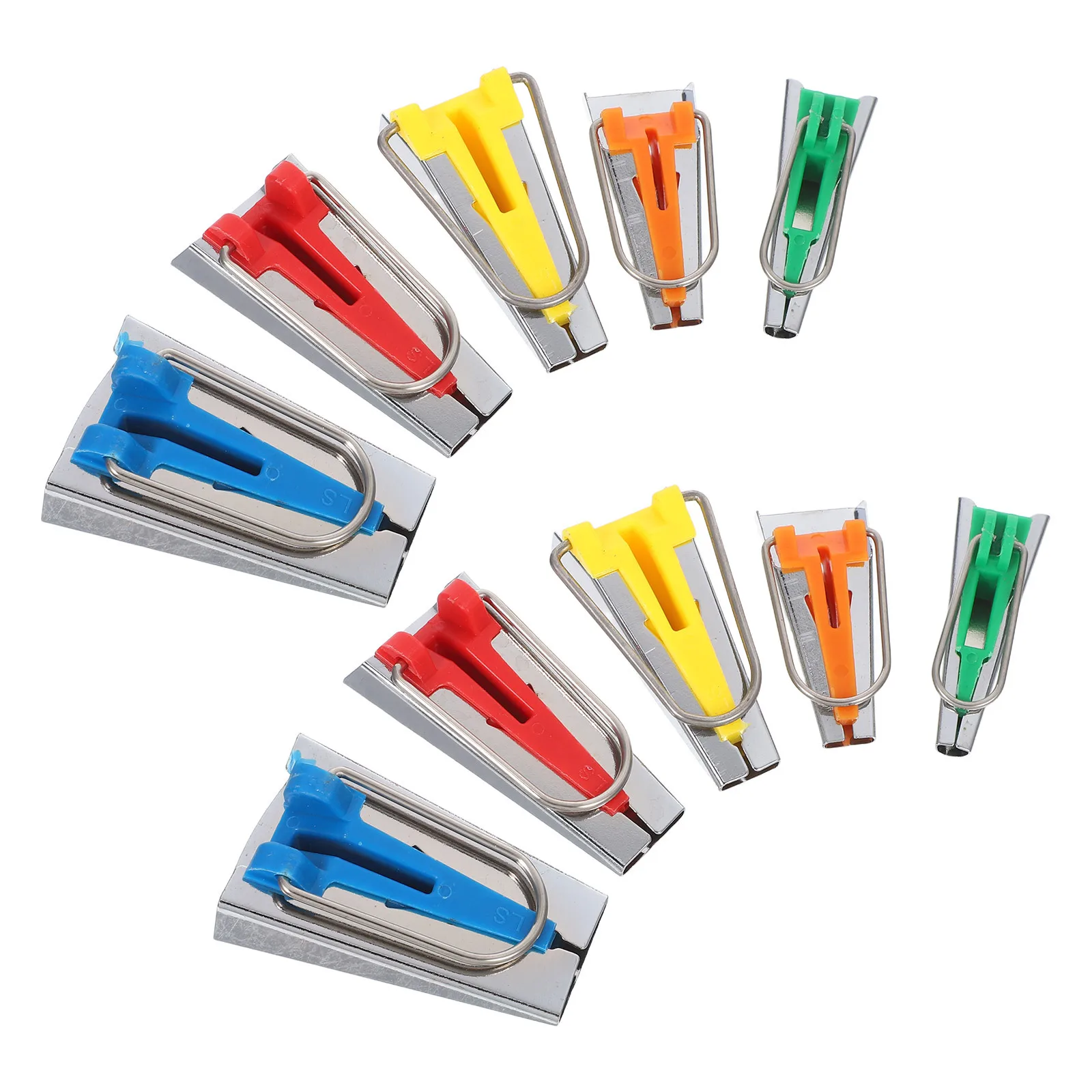 

10Pcs Bias Binding Tool Kit Professional Fabric Edge Folder for Dressmaking Belt Crafting Sewing Notions Organizer