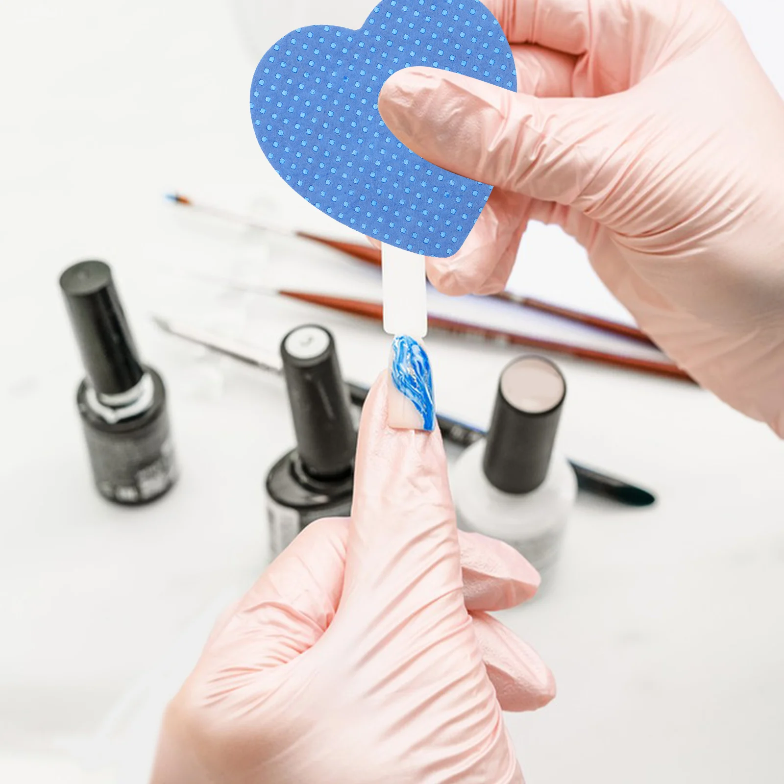 200 pz a Forma di Cuore Nail Polish Remover Pad Salviette di Cotone Senza Pelucchi Per Gel Dip Powder Manicure Soak Off Nail Art Care Viaggi