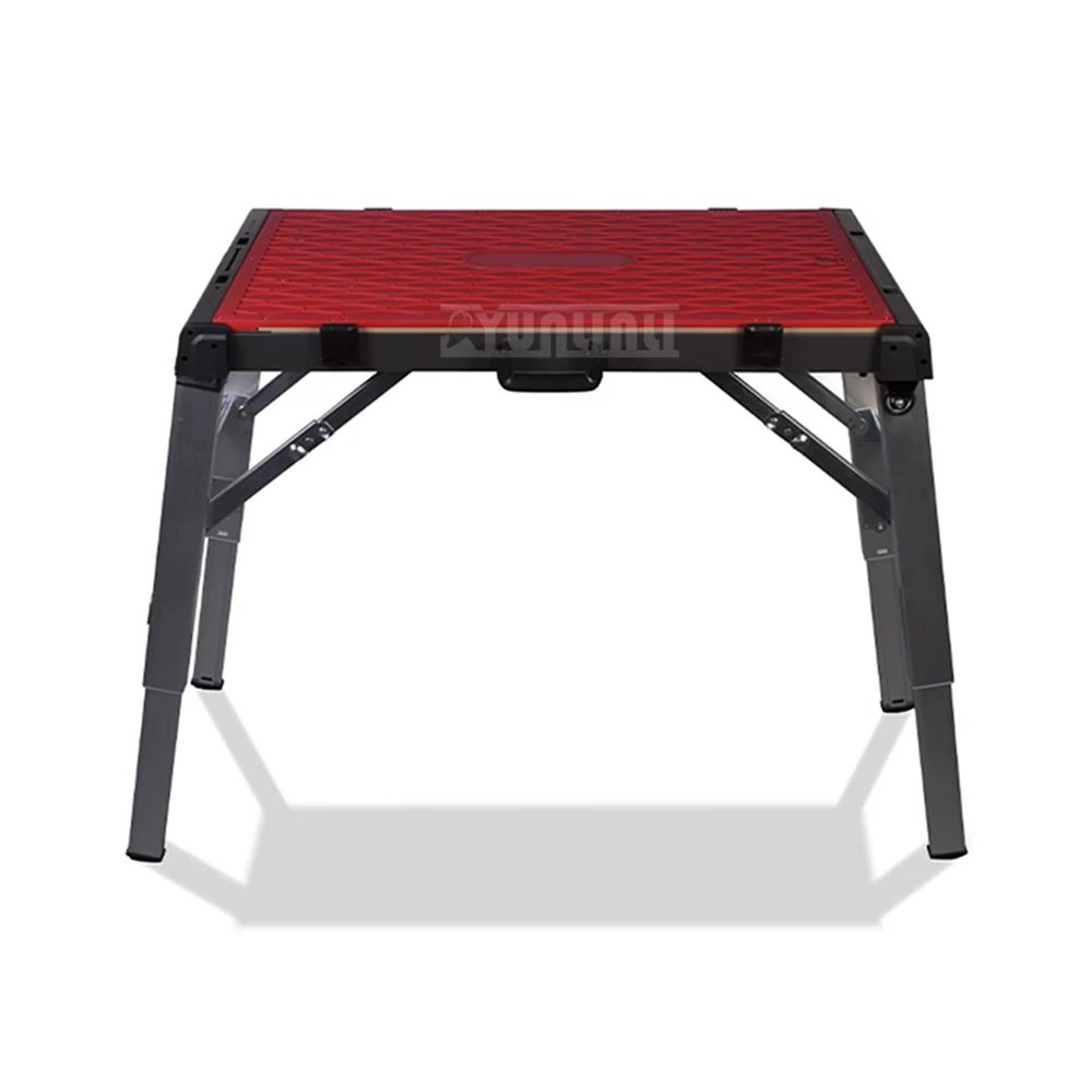 Table multifonctionnelle Portable en alliage d'aluminium, établi pliant pour le travail du bois, outil Mobile, tabouret cheval pour projets de bricolage