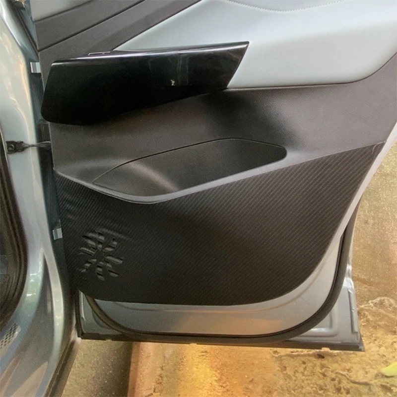

For Volkswagen ID.4 ID4 2020-2025 PU Leather Car Door Anti Kick Pad Protection Stickers Cover Protector Trim Film Accessories