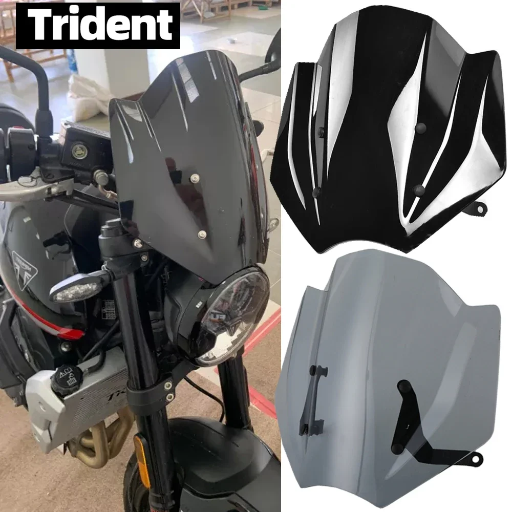 

For Triumph Trident 660 Windscreen Windshield Trident660 2021 2022 2023 2024 Moto Accessories Double Bubble Sport Wind Deflector