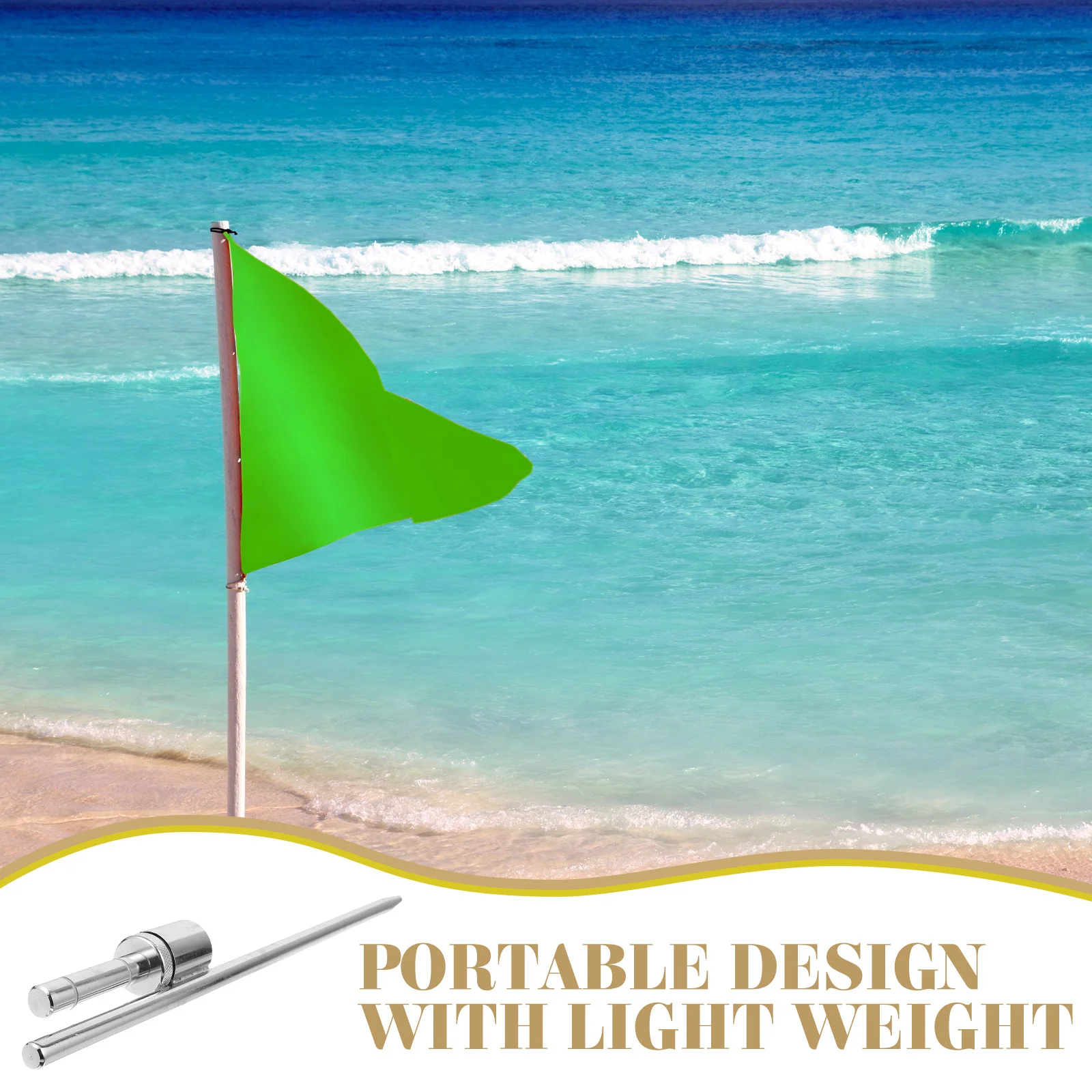 

Metal Beach Flagpole Stand Base Stable Flag Holder Outdoor Insert Pole Easy Install Flag Display Bracket Multipurpose for Car