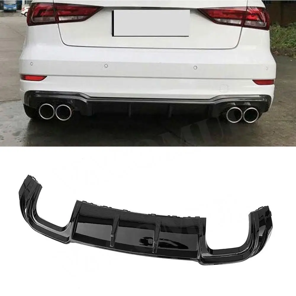 

VACOMUL ABS Rear Diffuser Bumper Lip Cover for Audi A3 S3 Sline Sedan 2017-2021 not Standard Rear Bumper Extension Car Styling