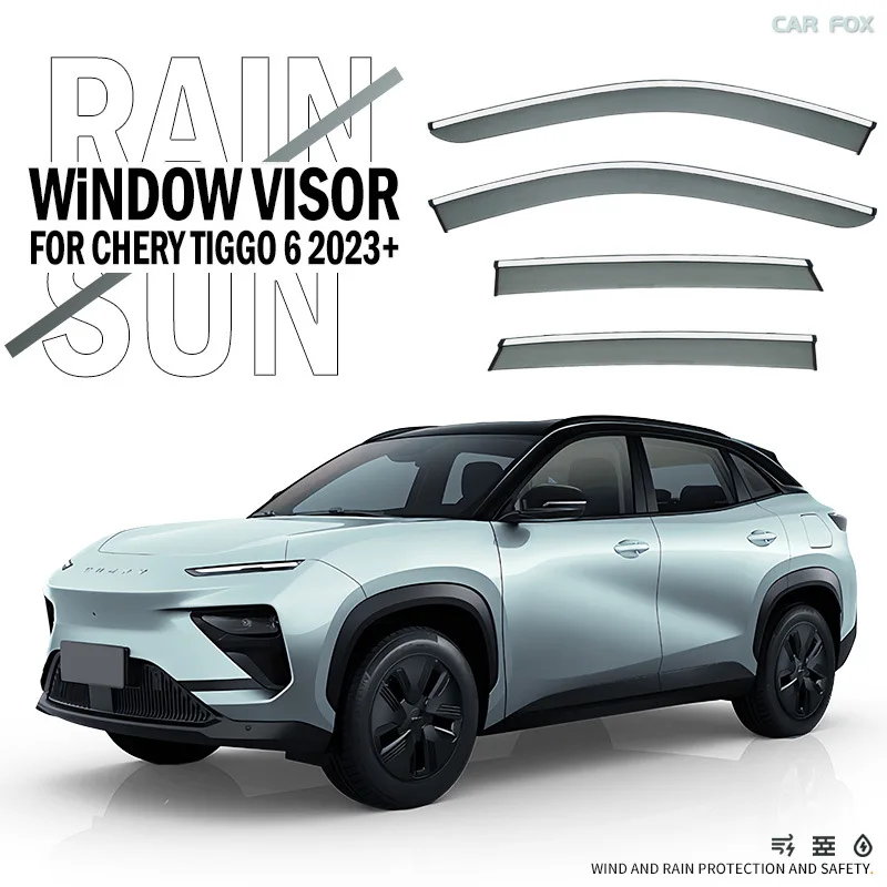 

For Chery Tiggo 6 2023+ Car Window Visor Awning Shelters Windshield Side Window Rain Sun Shade Auto Accessories Car Styling
