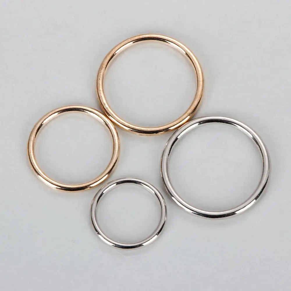 10Pcs/lot Gold Silver O Ring Connection Pet Collar Alloy Metal Ring Backpack Shoes Bags Belt Buckles DIY Craft Supplies Webbing