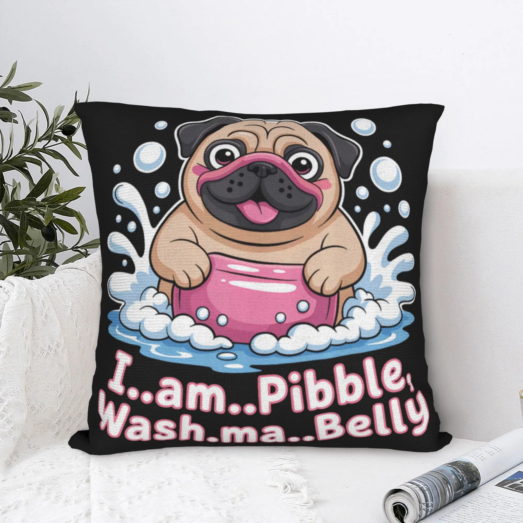 Pitbull Funny Dog Meme Animal Pibble Cute Humor Pillow Case  Soft Pillow Cover For Office Car Home Decor Novelty Pillowcases