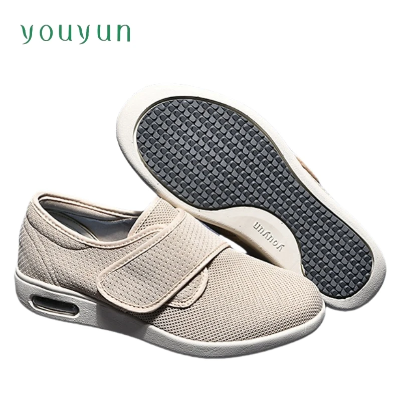 Adjustable widened middle-aged and elderly casual shoes Summer /autumn round toe Comfortable unrestricted unisex walking shoes