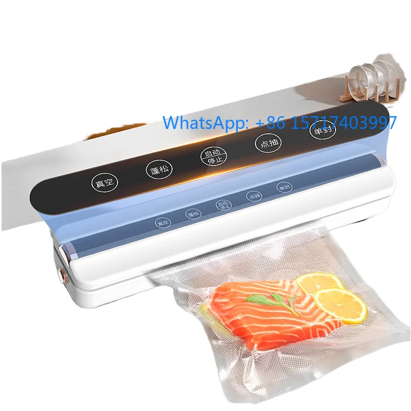 キッチンや車での調理、ジップバッグの保管に最適なポータブルハンドヘルド真空シーラー、usb充電式食品真空シーラー