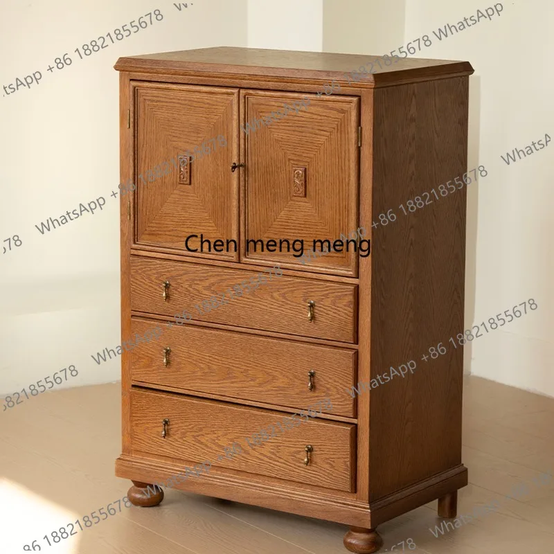 

Side cabinet French medieval solid wood decorative cabinet display living room bedroom leisure dining room leisure