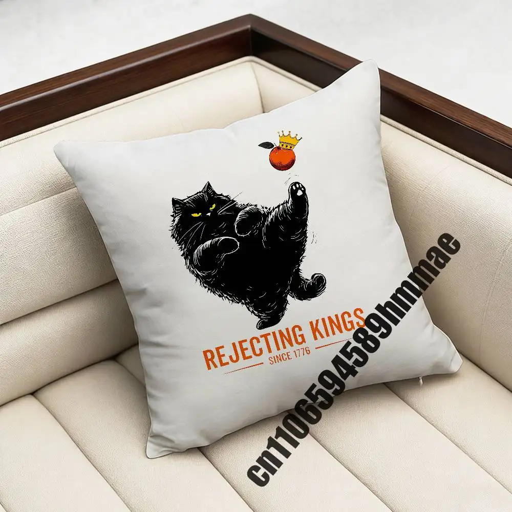 

For Rejecting Kings Since 1776 Patriotic USA Throw Pillow Case Sham 45x45cm 40x40cm Square Car Pillowcase Pad Cushion Cover
