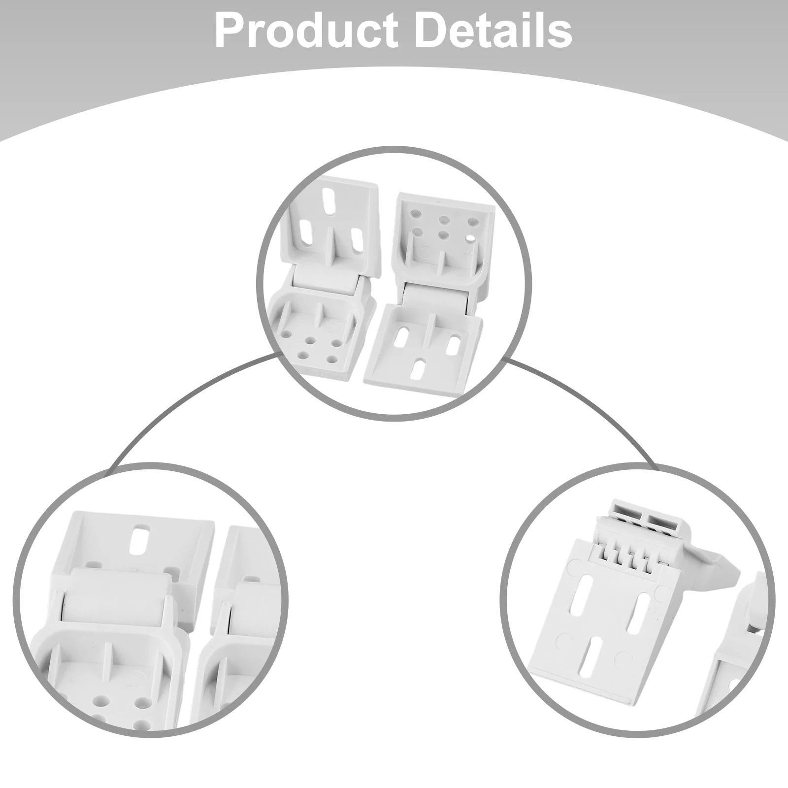 Plastic Hinge Set for Chest Freezers 2 Pack Folding Design with Enhanced Usability and Flexible Opening Angles