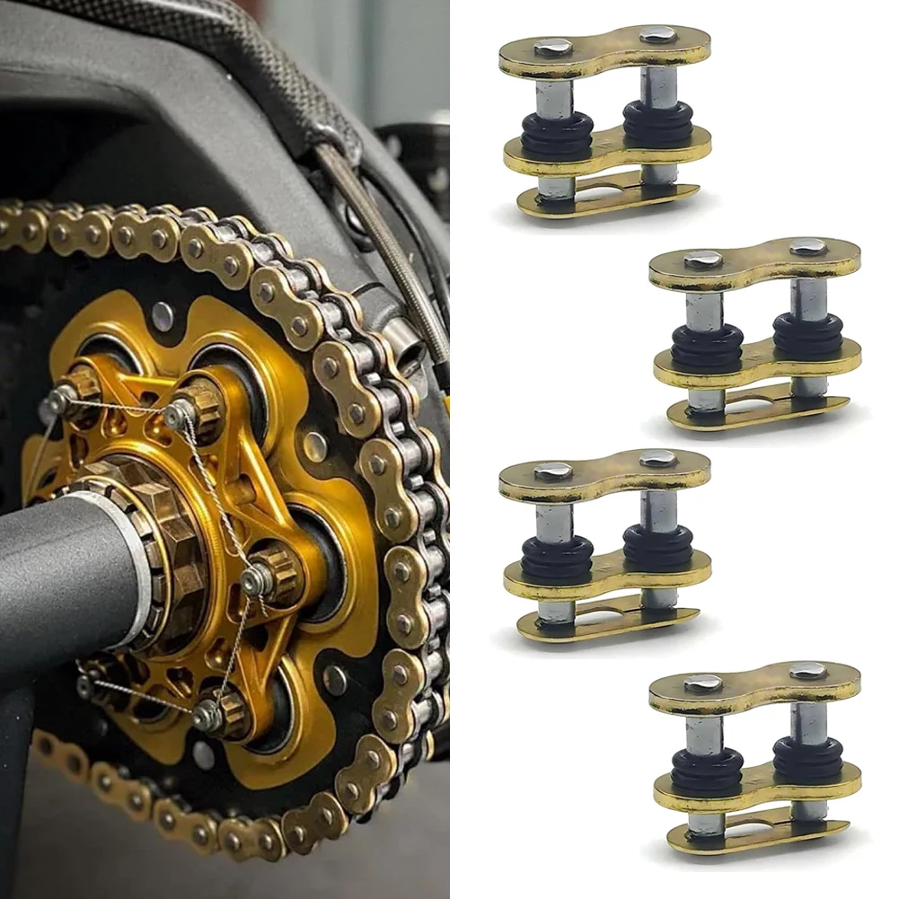 4 Stück Motorrad-Kettenglieder-Ringe 428 520 525 530 Schwerlast-Kettenverbindungsstück mit O-Ring Kettenschloss