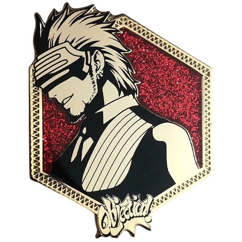 Game Gyakuten Saiban Badge Brooch Godot Souryuu Kaminogi Buckle Pin Jewelry Gift For Men And Women Fans Friends