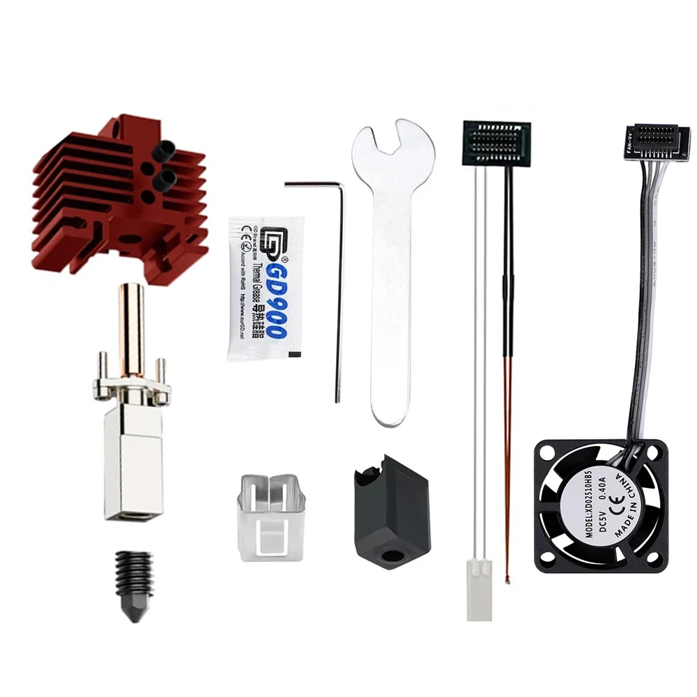 Upgrades V2 Hotend Kit voor Bambu Lab P1P X1 P1S X1C Hot End Thermistor Bimetaal Throat Bambulab Gehard Staal Nozzle Printkop