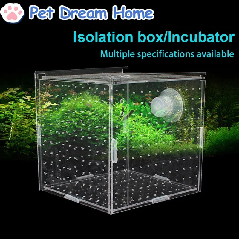 Fish Tank Breeder Box Aquarium Isolation Box Small Fry Incubator Breeding Acrylic Box Single Double Multi Grid Aquarium Supplies