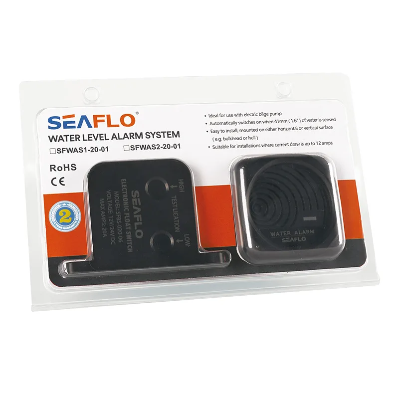 SEAFLO 12V SFWAS1-20-01 Water Level Alarm System With Alarm And Float Switch For Marine RV