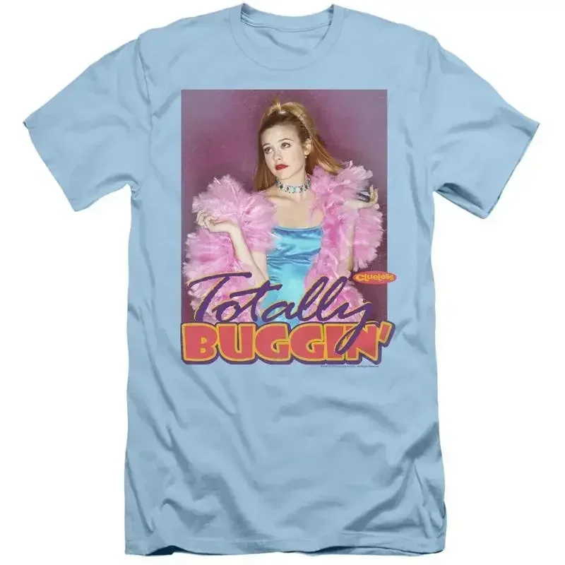 Clueless Slim Fit T Shirt Totally Bugging Light Blue