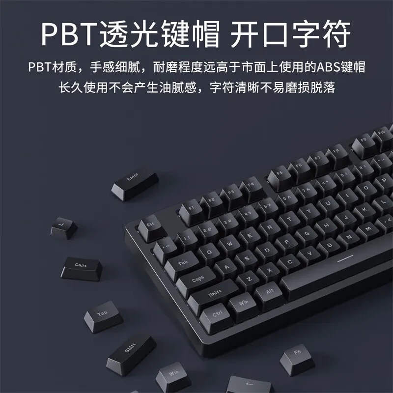 Black Jack-Clavier mécanique de jeu, AK515Pro, PBT, capuchons continent