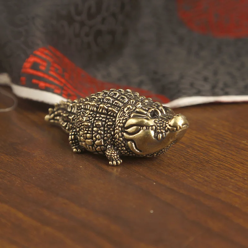 1/2Pcs Brass Alligator Office Desktop Small Ornament Creative Cute Ornament Ornament