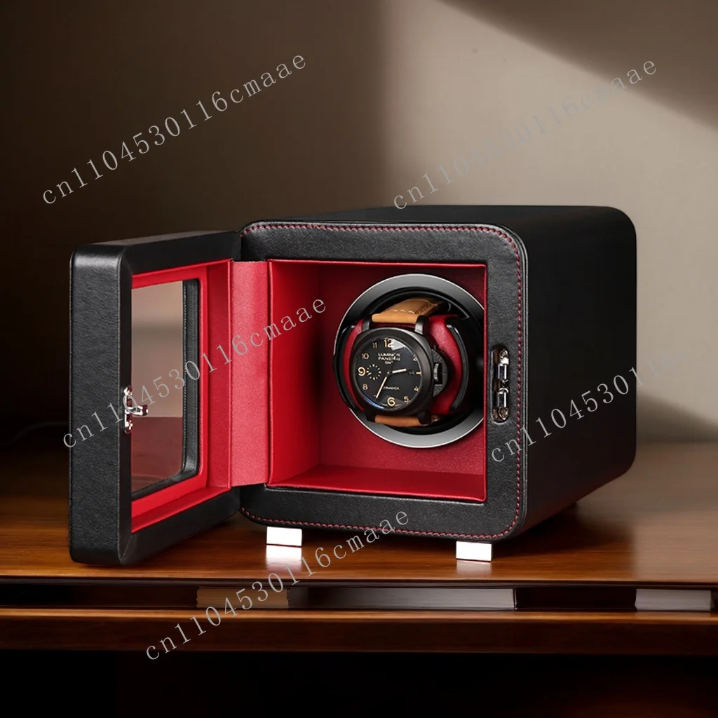 High Quality Single Rotary Luxury Leather Automatic Watch Winding Machine Box Track Winding Machine Watch