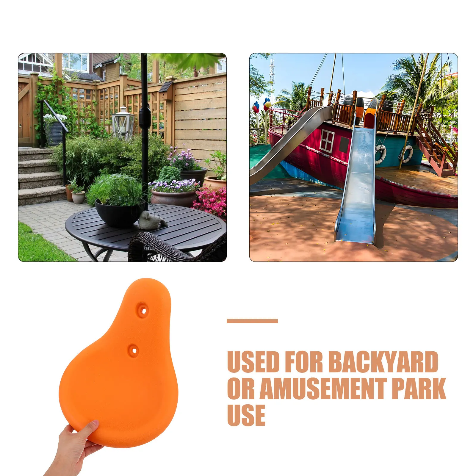 Sedile altalena per bambini realizzato in plastica - Comodo sedile altalena a forma di U per parco giochi all'aperto Uso in giardino Altalene Set di accessori