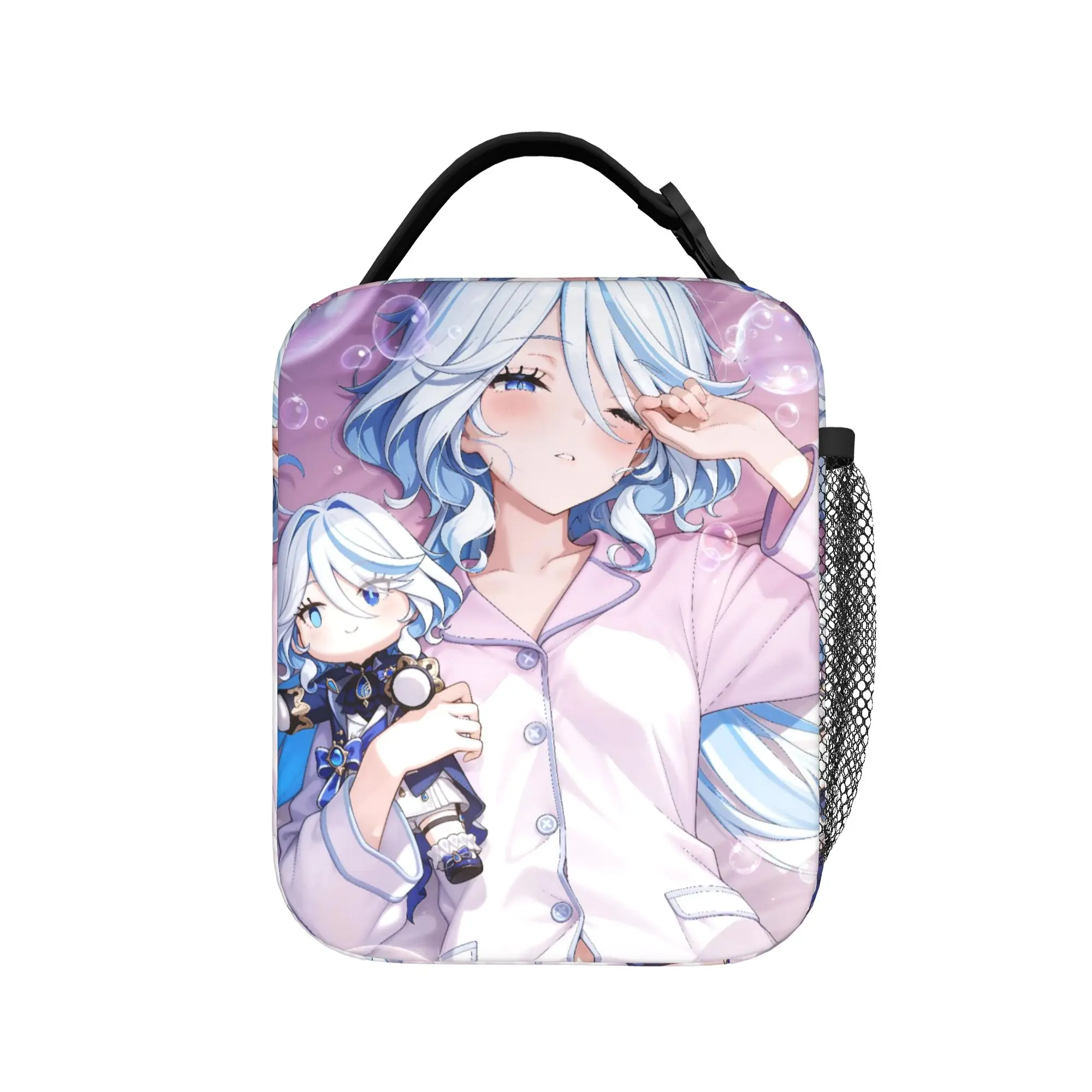 Furina Genshins Impact Thermal Insulated Lunch Bag for Picnic  Portable Food Bag Thermal Cooler Lunch Boxes