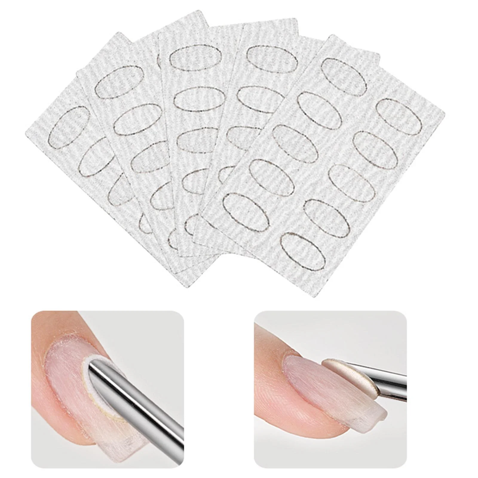 50PCS Nail Sand Nail Cuticle Pusher Self-adhesive Sand Nail Polishing Sanding Paper Remover Files Pre Polishing Sandpaper Set