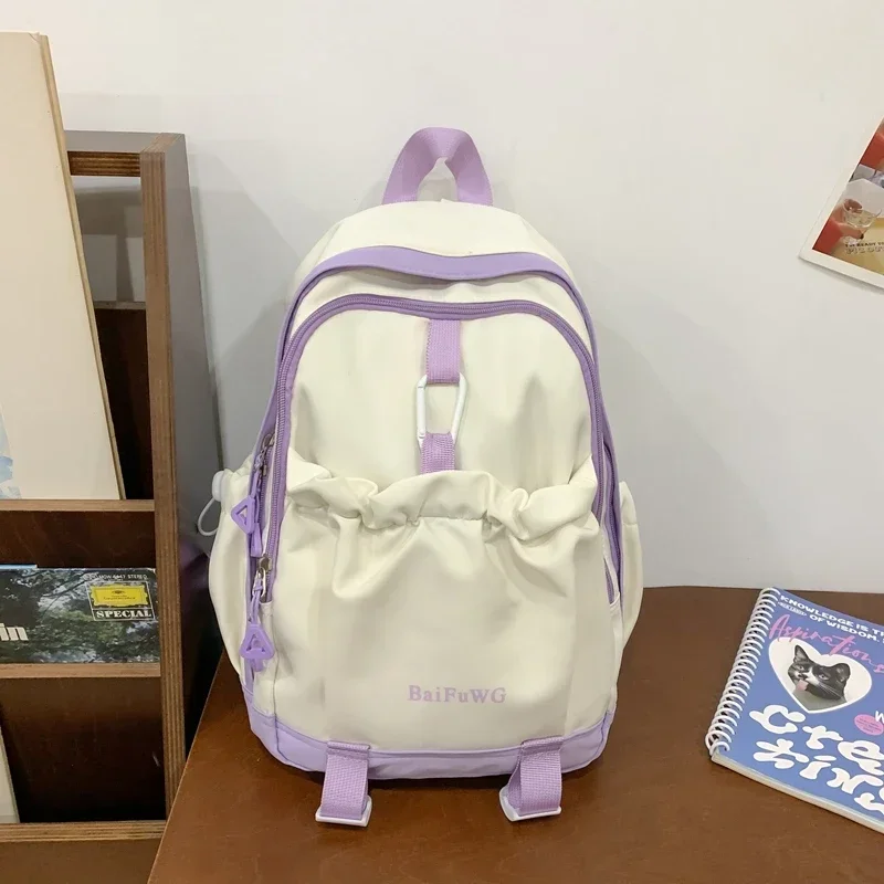 Mochilas de gran capacidad para estudiantes, mochilas escolares de nailon de alta calidad con cremallera, envío gratis, novedad de 2024