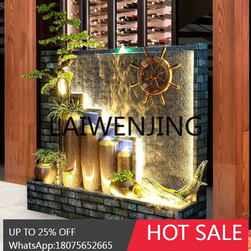 X-13 New Chinese Rockery Water Curtain Wall Partition Screens Flowing Water Lucky Floor Garden Decoration