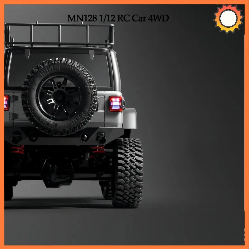 RC Crawler 4x4 Car MN128 2.4G Climbing Buggy Professional with LED Light Full Scale Remote Control Cars Toys for Boys Gift
