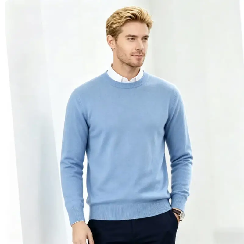 2026 Kaschmirpullover mit Rundhalsausschnitt, Herren Oversize-Strickoberteil, M-3XL, Herbst-Winter, Neues Koreanisches Casual-Oberteil für Männer – Detail 11