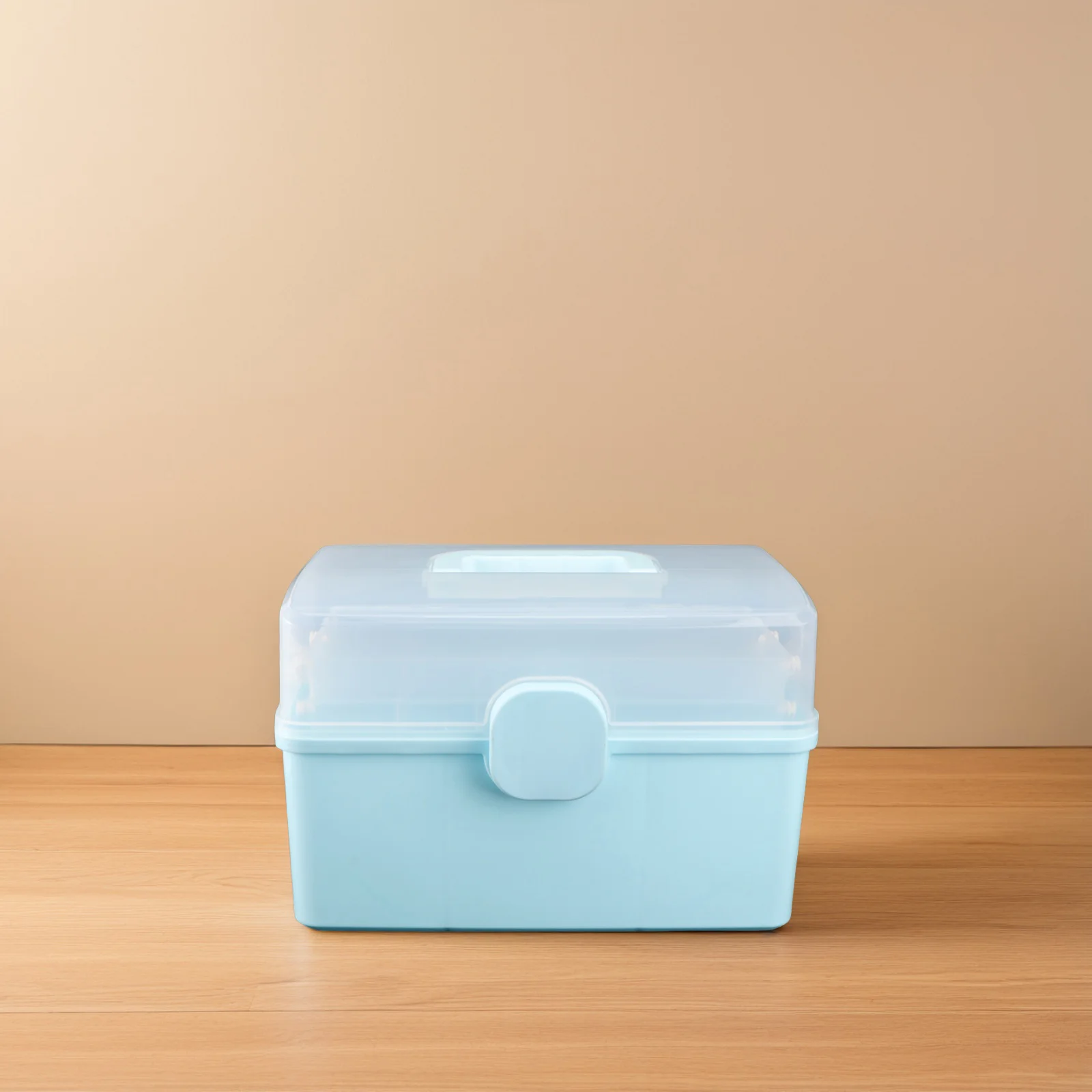 صندوق دواء متعدد الوظائف، منظم تخزين محمول، حقيبة طبية مع تصميم حجرة المقبض، مشبك قابل للدوران