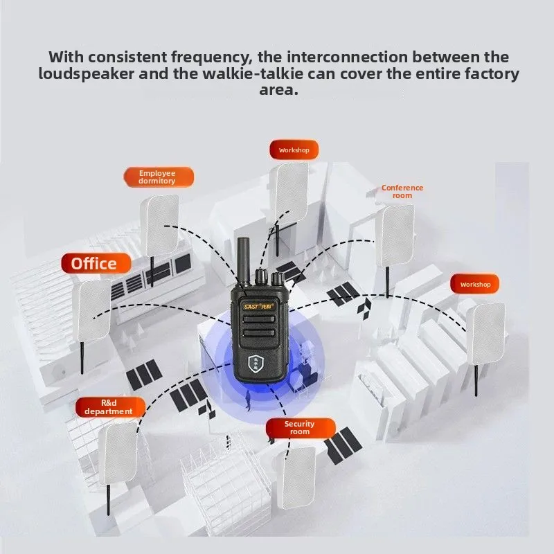 Two Way Intercom Speaker Voice Amplifier Restaurant Canteen School Workshop Remote Broadcast Audio Device