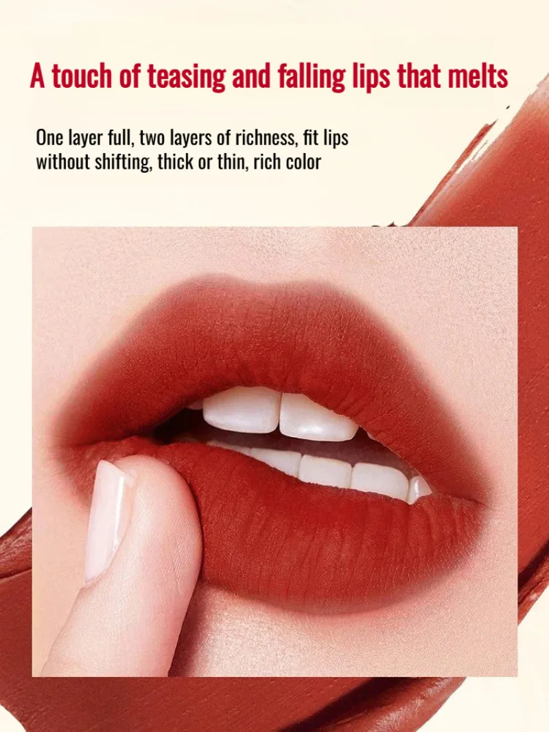 Black luxury velvet noncolor loss lipstick whitening enhance waterproof