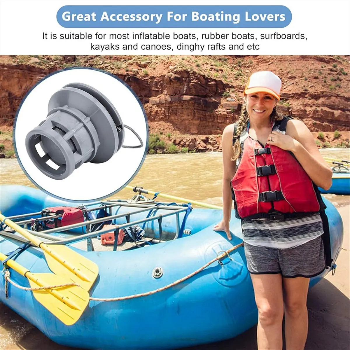 ABZT 2pcs Inflatable Boat Valve Gasket, Air Tracks Valve, Air Tracks Air Plug, Kayak Air Valve Inflatable Boat Valve