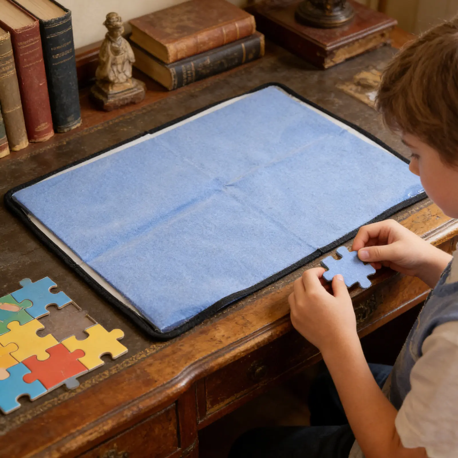 

Puzzle Board Foldable Nonskid Mat Dust Cover Portable 40x60cm Felt Organizer Jigsaw Holder for Home Travel Tabletop