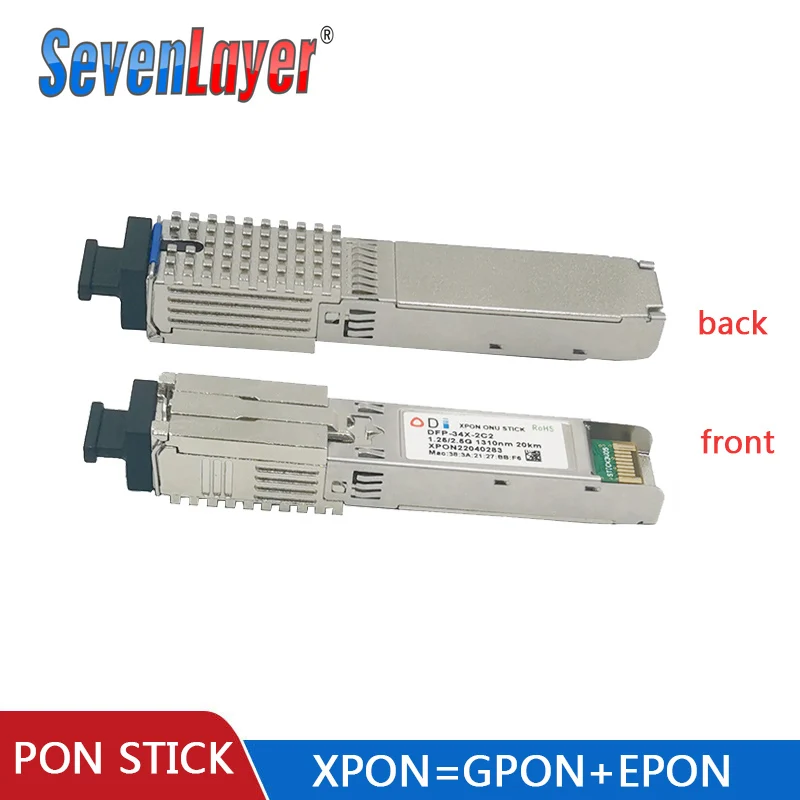 PON STICK EPON GPON XPON SFP ONU Stick con connettore MAC SC modulo DDM pon HGU 1490/1330nm PPPoE IPoE 1.25Gbps