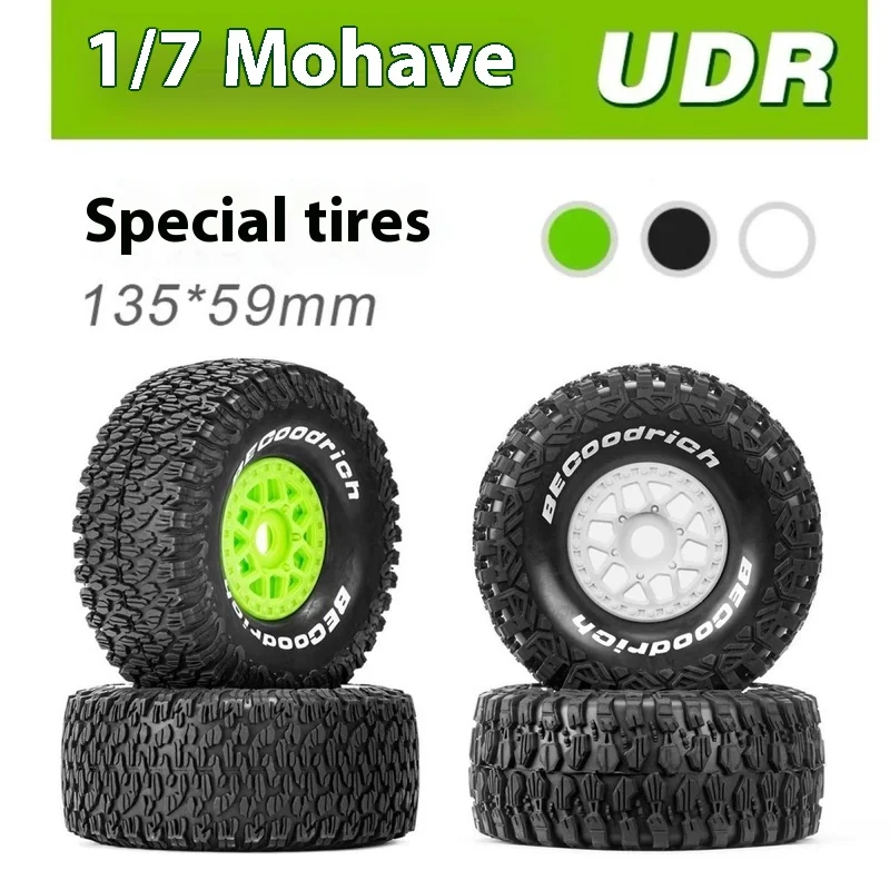 

Arrma 1/7 Mojave Rc Udr Short Truck Remote Control Car Upgrade Accessories Special Tire Road Sand Off Road Tire 4pc With Coupler