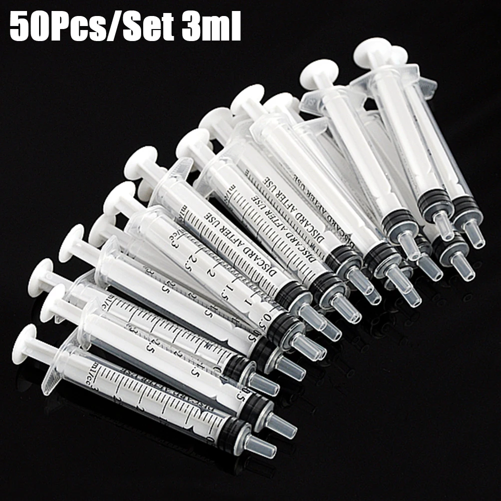 

3ML Small Nutrient Syringe Plastic With OPP Bag Disposable NO Needles Injectors Ink Pets Feeding Kithchen Glue Tool 50Pcs/Set